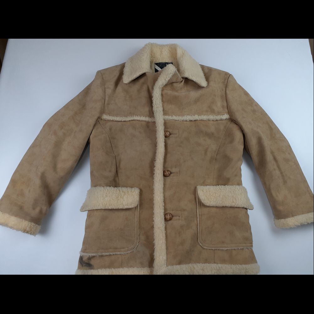 WIMAN VINTAGE SHERPA LINED FAUX LEATHER (STAINED)